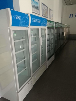 Direct Cooled Beverage Display Cabinet Double Door Fresh Keeping Cabinet