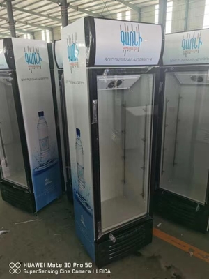 glass display cabinet door gold series vertical refrigerated preservation beverage cabinet