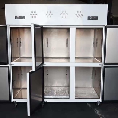 Six Door Stainless Steel Freezer Meat Ice Cream Fresh Keeping