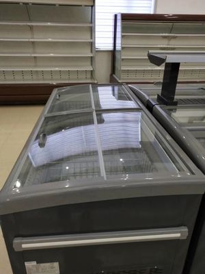 Seafood Fish Glass Door Display Freezer Commercial