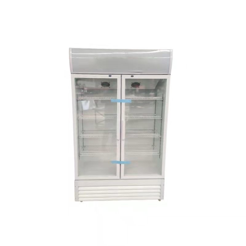 Beer And Beverage Double Glass Door Display Fridge 660L